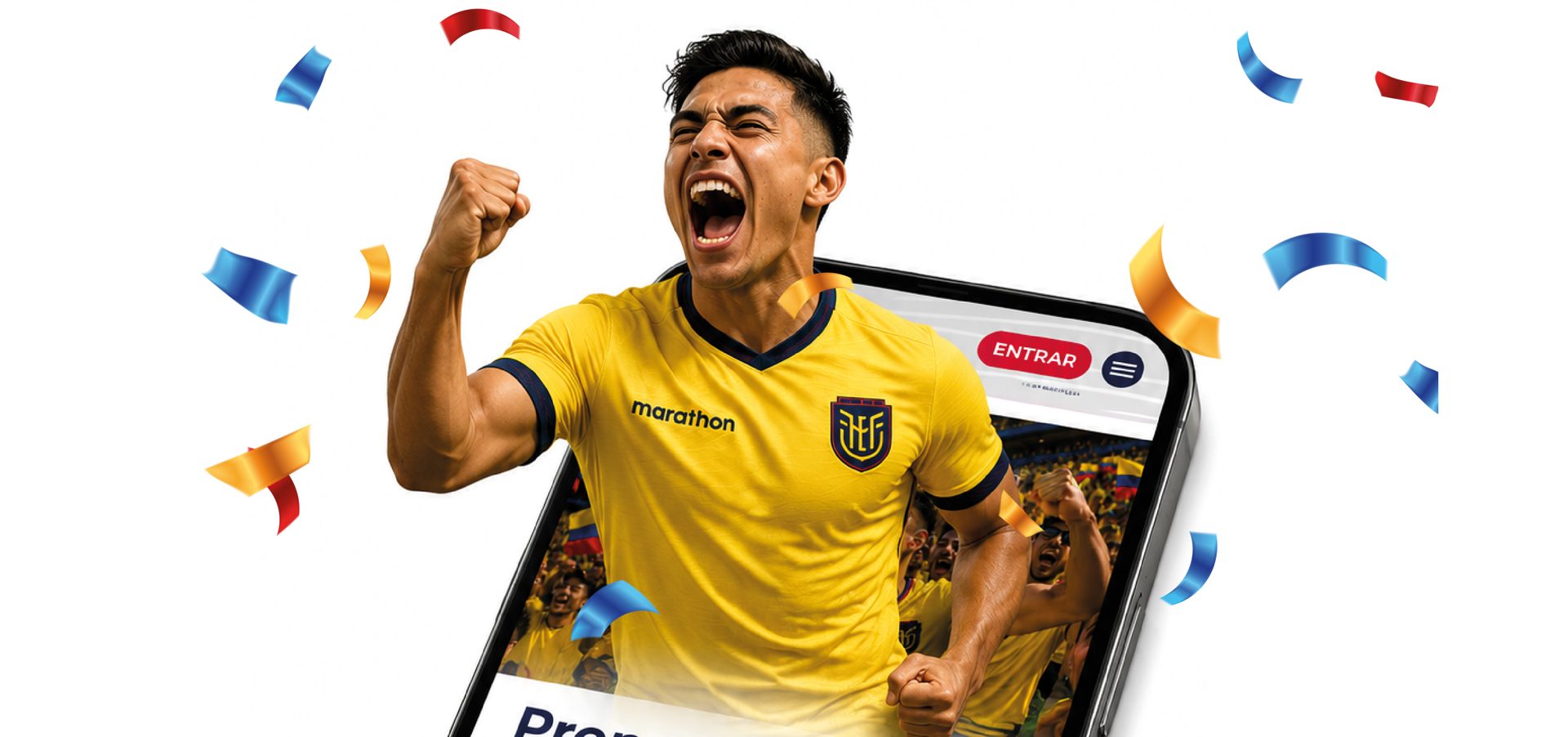 Hincha de la Tricolor festejando con la app